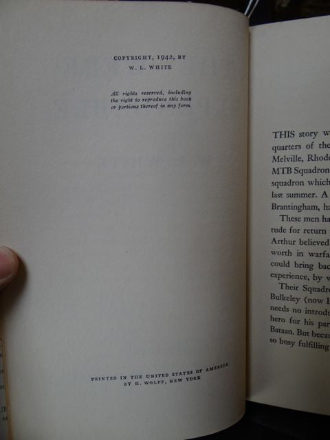 William Lindsay White (1900–1973) “They Were Expendable” Book