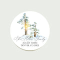 Winter Woodland Christmas Return Address Sticker