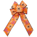 Wired Halloween Spiders Bow (2.5"ribbon~6"Wx10"L) - Alpine Holiday Bows