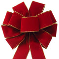 Wired Indoor Outdoor Berry Red Velvet Bow (2.5"ribbon~10"Wx20"L) - Alpine Holiday Bows