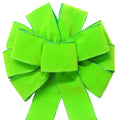 Wired Indoor Outdoor Lime Green Velvet Bow (2.5"ribbon~10"Wx20"L)