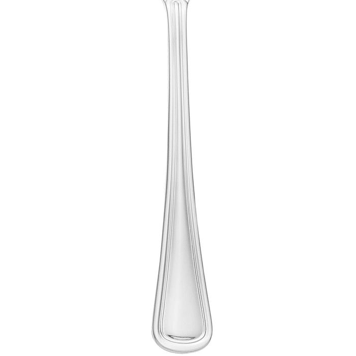 World Tableware 101 016 Classic Rim II 5 3/4" 18/8 Stainless Steel Extra Heavy Weight Bouillon Spoon - 12/Pack