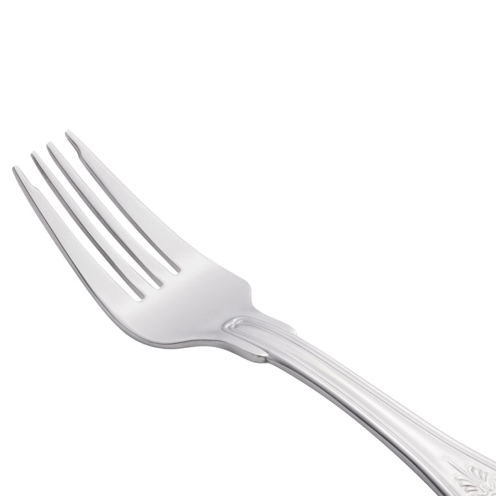 World Tableware 244 038 Kings 8 1/8" 18/0 Stainless Steel Heavy Weight Salad Fork - 12/Pack