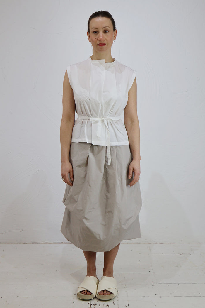 XD Xenia Design Tie-Waist Taffeta Blouse