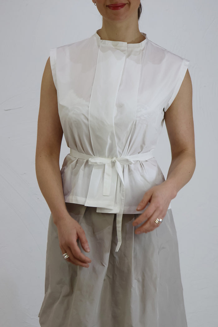 XD Xenia Design Tie-Waist Taffeta Blouse