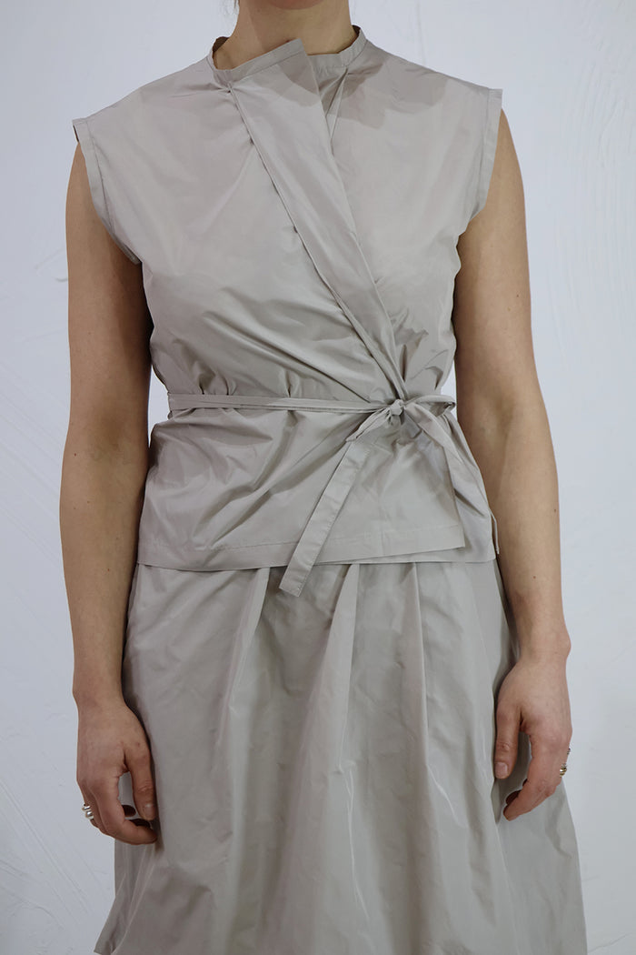 XD Xenia Design Tie-Waist Taffeta Blouse