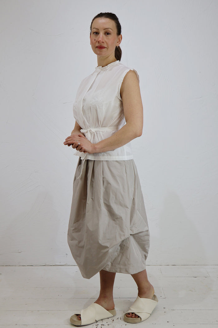 XD Xenia Design Tie-Waist Taffeta Blouse