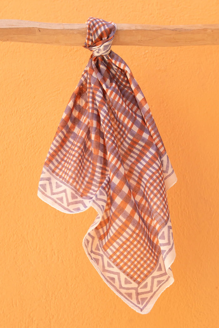 Zen Ethic Cotton Scarf 'Nissa' in Lilac- 3 sizes