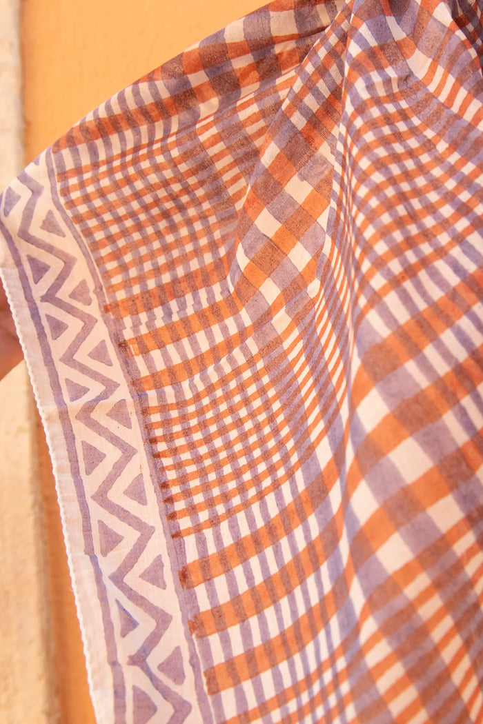 Zen Ethic Cotton Scarf 'Nissa' in Lilac- 3 sizes